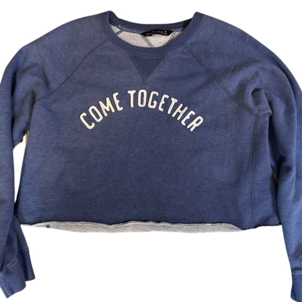 Abercrombie & Fitch (A&F) Blue Crop Sweater